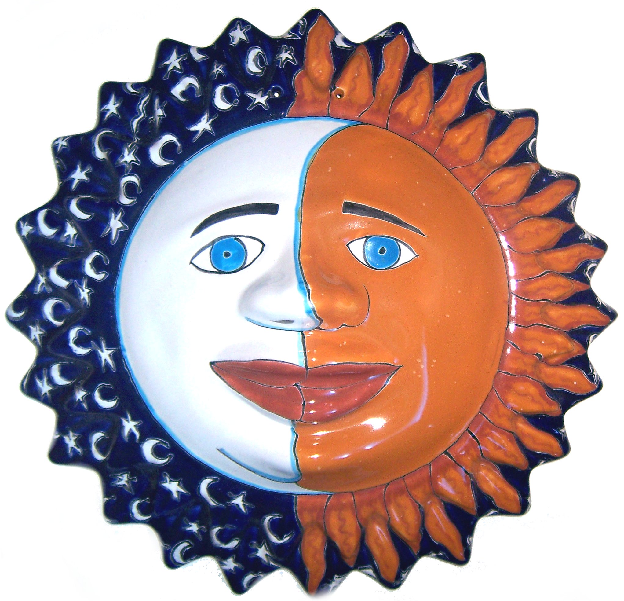 TalaMex Big Eclipse Talavera Ceramic Sun Face