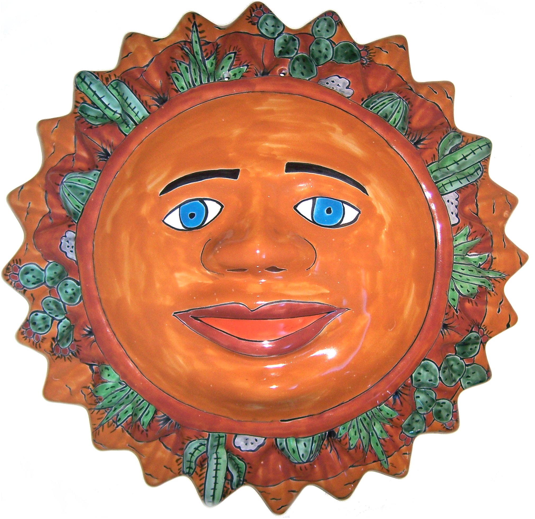 TalaMex Big Desert Talavera Ceramic Sun Face