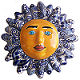 TalaMex Medium-Sized Blue Mexican Talavera Ceramic Sun Face