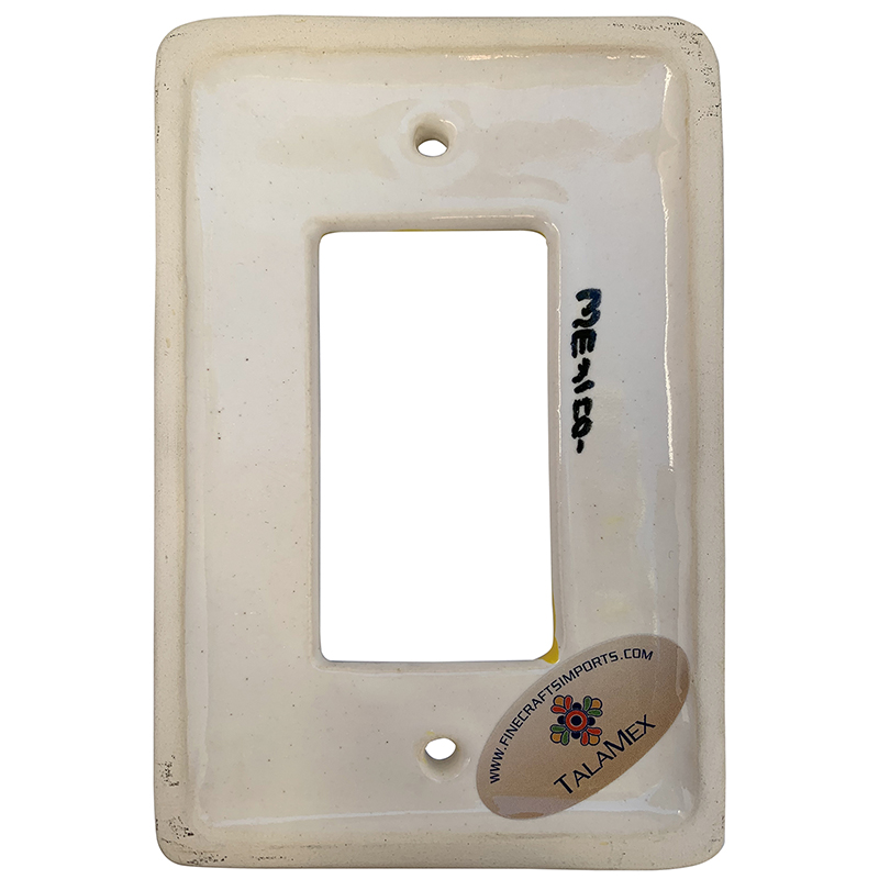 TalaMex Canary GFI/Rocker Mexican Talavera Ceramic Switch Plate Details