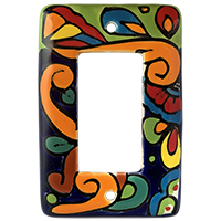 TalaMex Rainbow GFI/Rocker Mexican Talavera Ceramic Switch Plate