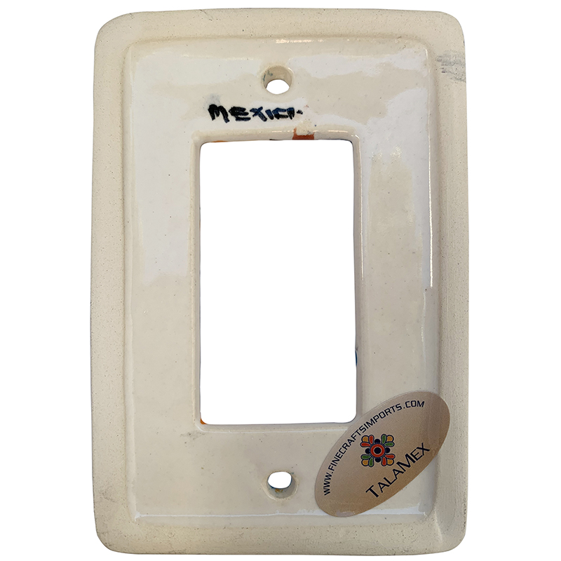 TalaMex Rainbow GFI/Rocker Mexican Talavera Ceramic Switch Plate Details