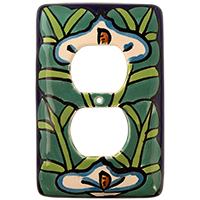 TalaMex Lily Outlet Mexican Talavera Ceramic Switch Plate