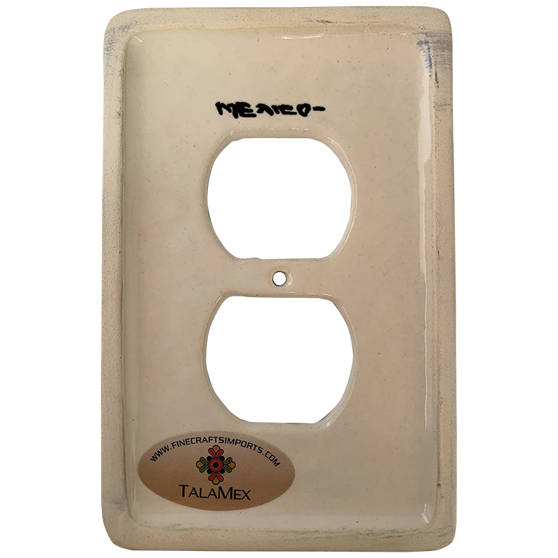 TalaMex Lily Outlet Mexican Talavera Ceramic Switch Plate Details