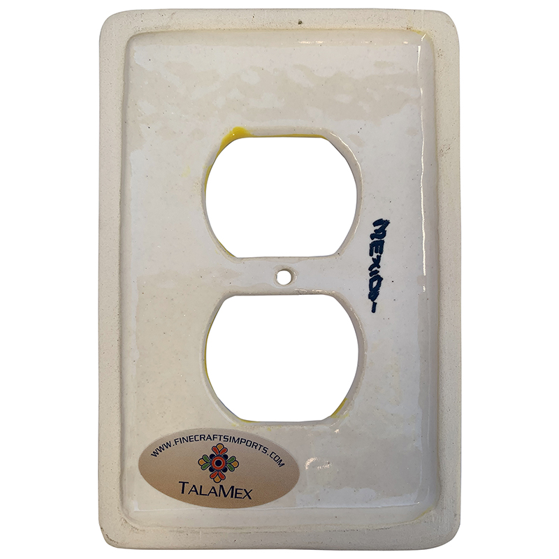 TalaMex Canary Talavera Outlet Switch Plate Details