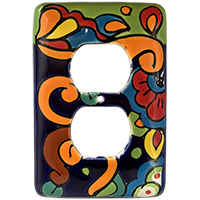 Rainbow Talavera Outlet Switch Plate