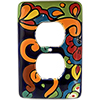 TalaMex Rainbow Outlet Mexican Talavera Ceramic Switch Plate