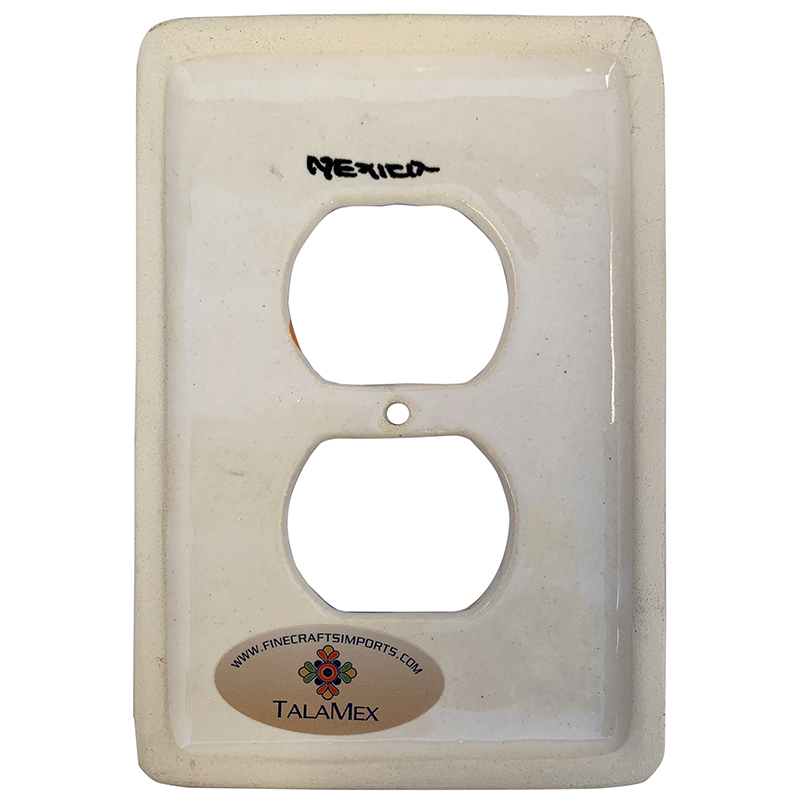 TalaMex Rainbow Outlet Mexican Talavera Ceramic Switch Plate Details