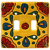 TalaMex Canary Double Toggle Mexican Talavera Ceramic Switch Plate