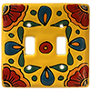 Canary Talavera Ceramic Double Switch Plate