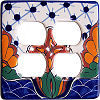 TalaMex Turtle Talavera Double Outlet Switch Plate