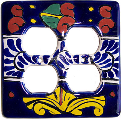 Marigold Talavera Double Outlet Switch Plate