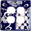TalaMex Traditional Double Outlet Mexican Talavera Ceramic Switch Plate