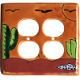 TalaMex Desert Double Outlet Mexican Talavera Ceramic Switch Plate