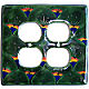 Peacock Talavera Double Outlet Switch Plate