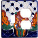 TalaMex Turtle Toggle-Outlet Mexican Talavera Ceramic Switch Plate