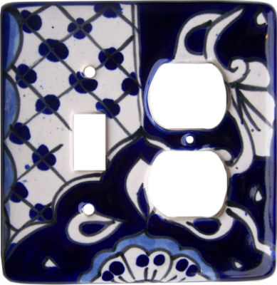 TalaMex Traditional Talavera Toggle-Outlet Switch Plate
