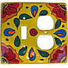 TalaMex Canary Toggle-Outlet Mexican Talavera Ceramic Switch Plate