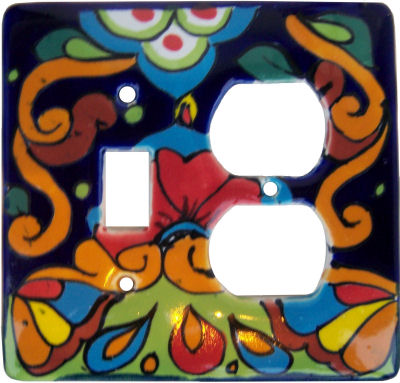 TalaMex Rainbow Talavera Toggle-Outlet Switch Plate