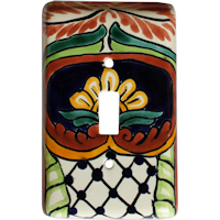 TalaMex Iris Single Toggle Mexican Talavera Ceramic Switch Plate