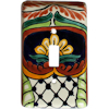 TalaMex Iris Single Toggle Mexican Talavera Ceramic Switch Plate