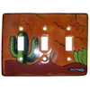 TalaMex Desert Triple Toggle Mexican Talavera Ceramic Switch Plate
