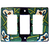 TalaMex Lily Triple GFI/Rocker Mexican Talavera Ceramic Switch Plate