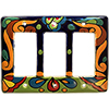 Rainbow Talavera Triple Decora Switch Plate