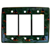 Peacock Talavera Triple Decora Switch Plate