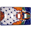 TalaMex Turtle Quadruple Toggle Mexican Talavera Ceramic Switch Plate