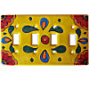 TalaMex Canary Talavera Quadruple Toggle Switch Plate