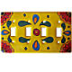 TalaMex Canary Talavera Quadruple Toggle Switch Plate