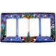 Blue Mesh Talavera Quadruple Decora Switch Plate