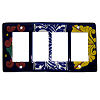 TalaMex Marigold Quadruple GFI/Rocker Mexican Talavera Ceramic Switch Plate