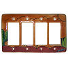 TalaMex Desert Quadruple GFI/Rocker Mexican Talavera Ceramic Switch Plate