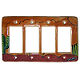 TalaMex Desert Quadruple GFI/Rocker Mexican Talavera Ceramic Switch Plate