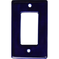 TalaMex Cobalt Blue GFI/Rocker Mexican Talavera Ceramic Switch Plate