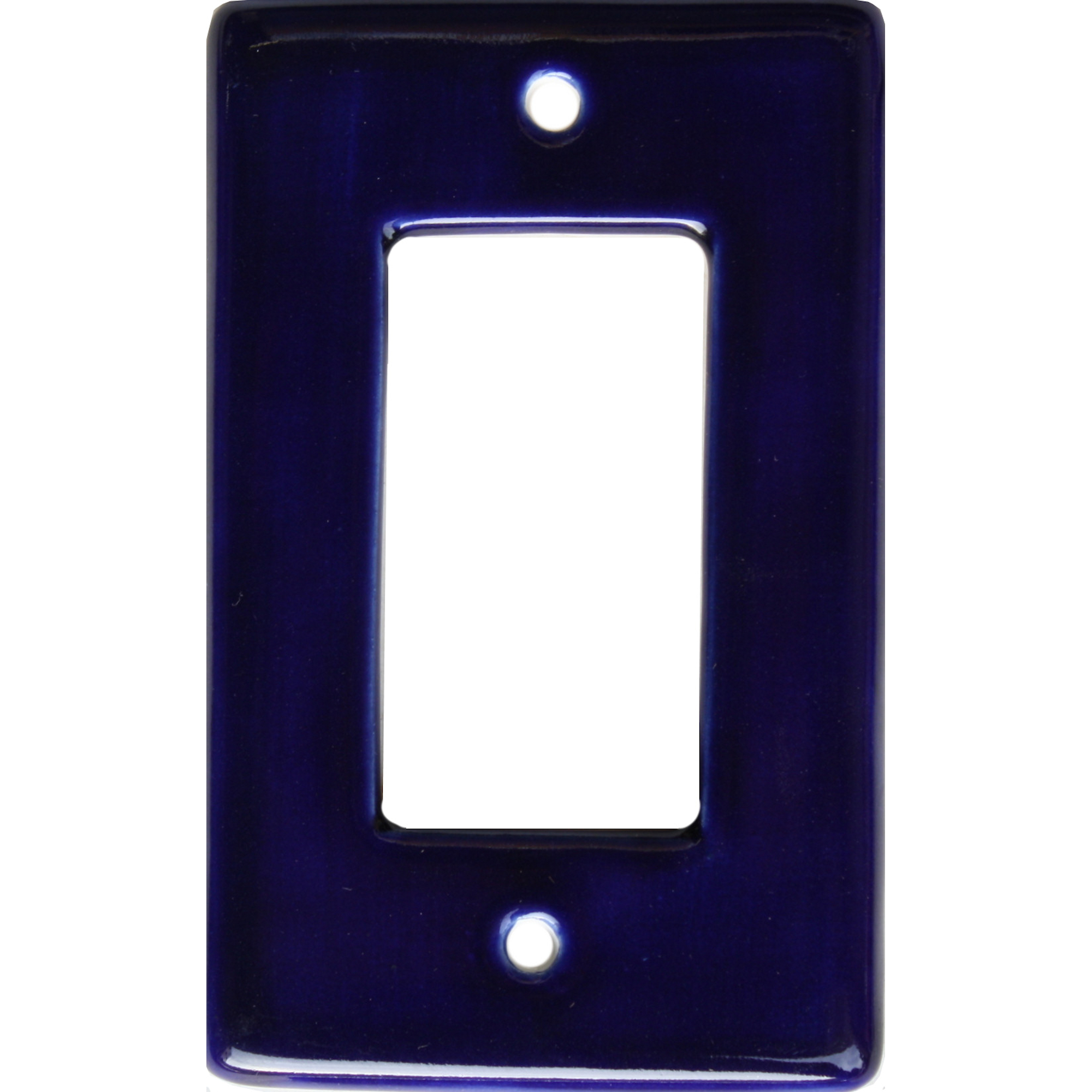 TalaMex Cobalt Blue GFI/Rocker Mexican Talavera Ceramic Switch Plate