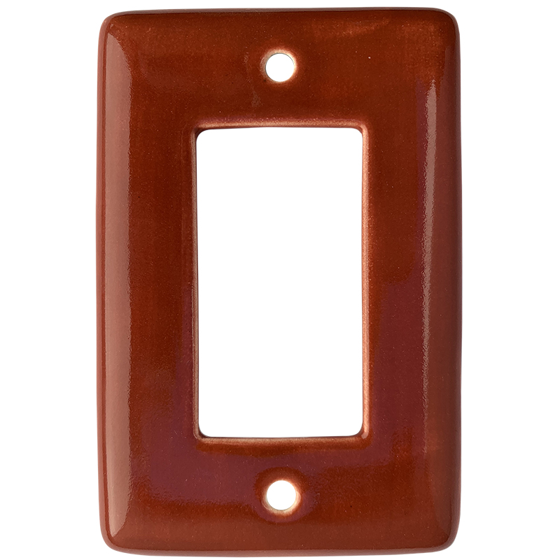 TalaMex Terracotta GFI/Rocker Mexican Talavera Ceramic Switch Plate
