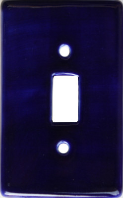 TalaMex Cobalt Blue Talavera Single Switch Plate