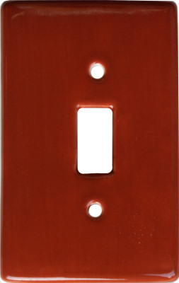 TalaMex Terracotta Single Toggle Mexican Talavera Ceramic Switch Plate