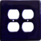 TalaMex Cobalt Blue Double Outlet Mexican Talavera Ceramic Switch Plate