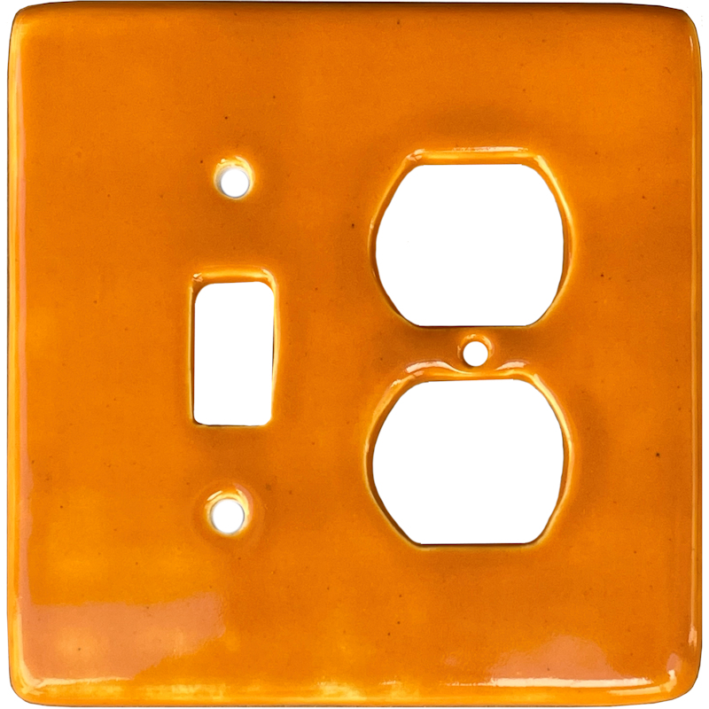 TalaMex Yellow Talavera Toggle-Outlet Switch Plate