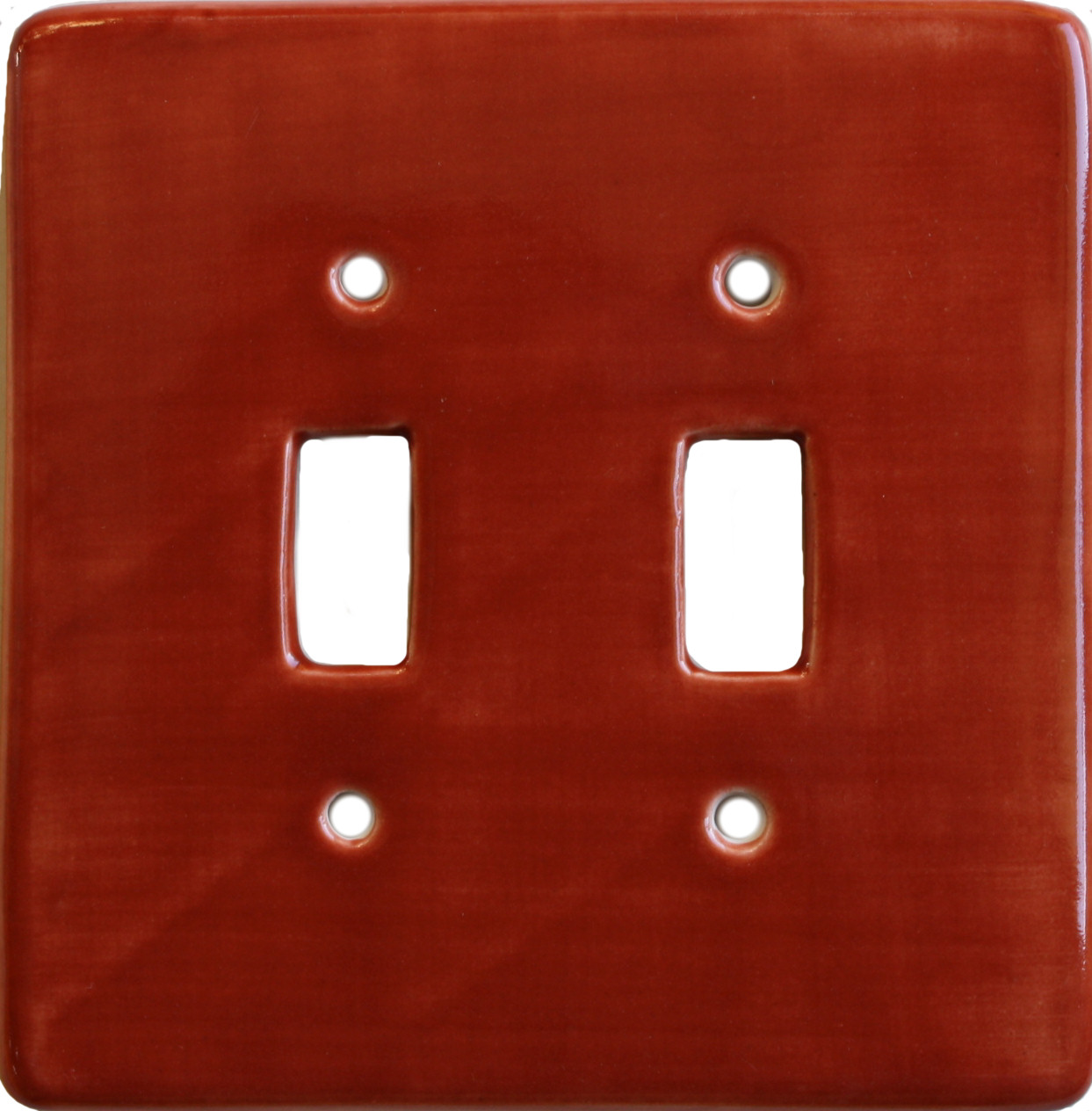 TalaMex Terracotta Double Toggle Mexican Talavera Ceramic Switch Plate