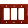 TalaMex Terracotta Talavera Triple Decora Switch Plate
