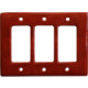 TalaMex Terracotta Talavera Triple Decora Switch Plate