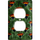 Green Peacock Talavera Ceramic Outlet Switch Plate