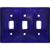 TalaMex Blue Triple Toggle Mexican Talavera Ceramic Switch Plate