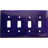 TalaMex Cobalt Blue Talavera Quadruple Switch Plate