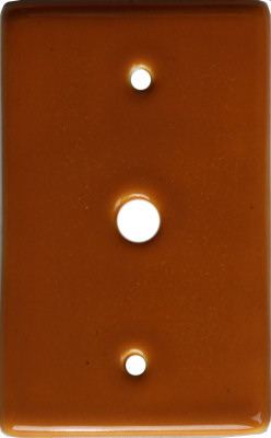 TalaMex Yellow Ceramic TV Cable Mexican Talavera Ceramic Switch Plate